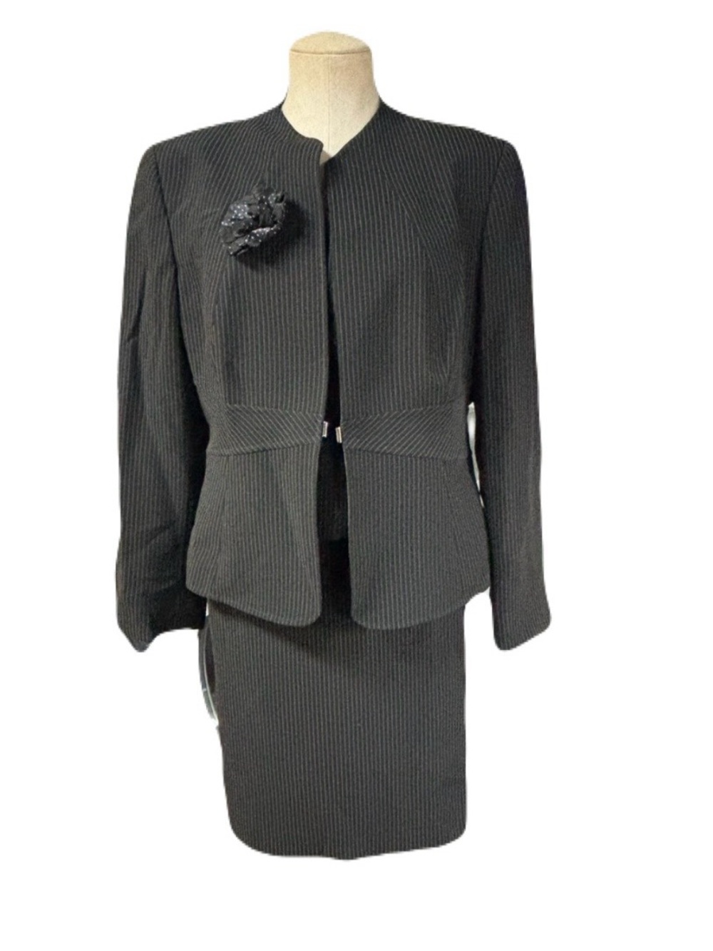 Women's Black pinstriped 3 piece suit